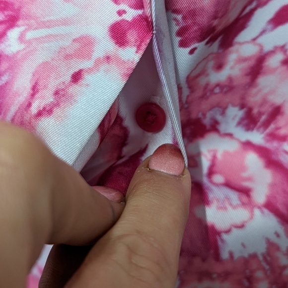 ADE Samuel Pink Tie Dye Button Down Blouse NWT XXXL 3x 18 / 20 Plus summer - Picture 17 of 17